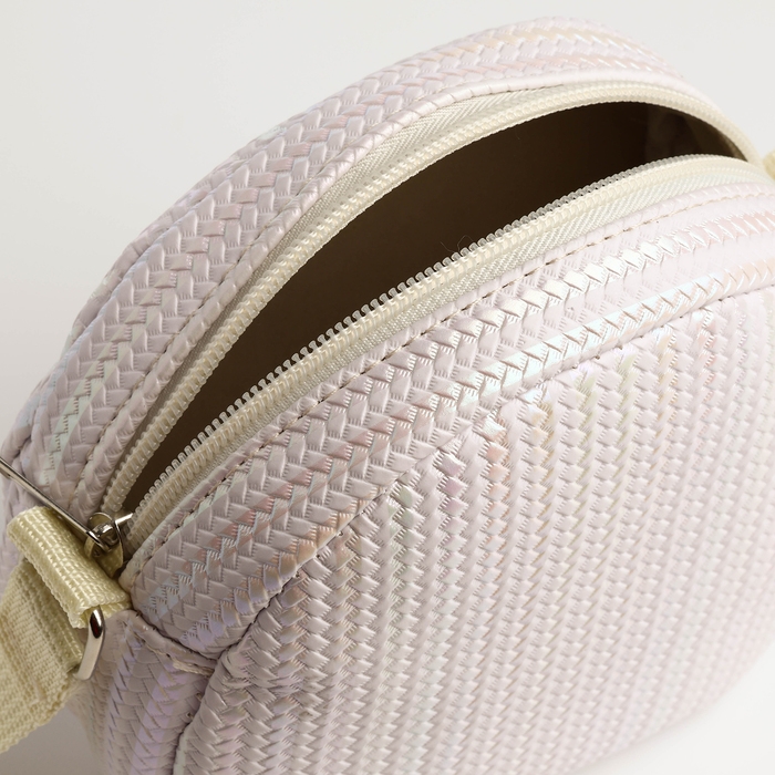 Сумка детская для девочки на молнии, цвет белый Сумка детская для девочки на молнии, цвет белый