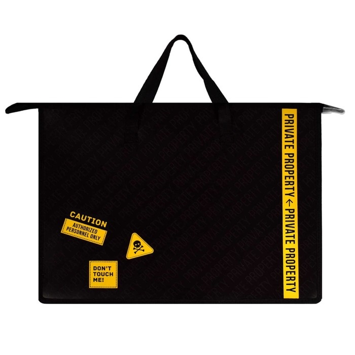 Папка для чертежей и рисунков А3, 450 х 330 х 90 мм, с ручками, пластиковая, молния сверху, Феникс  Папка для чертежей и рисунков А3, 450 х 330 х 90 мм, с ручками, пластиковая, молния сверху, Феникс "Частная собственность"