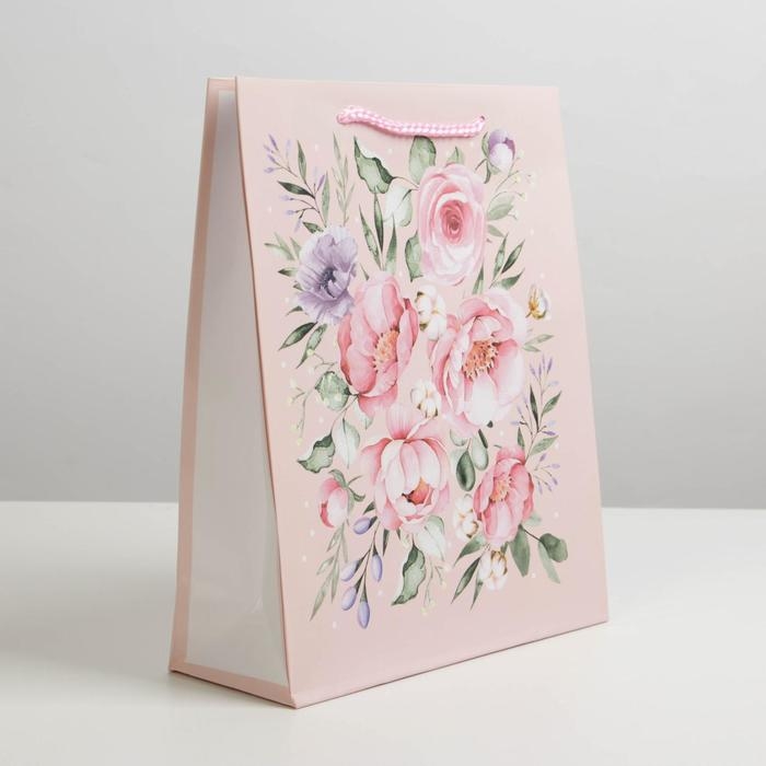 Пакет подарочный ламинированный, упаковка, Present for you, ML 21 х 25 х 8 см