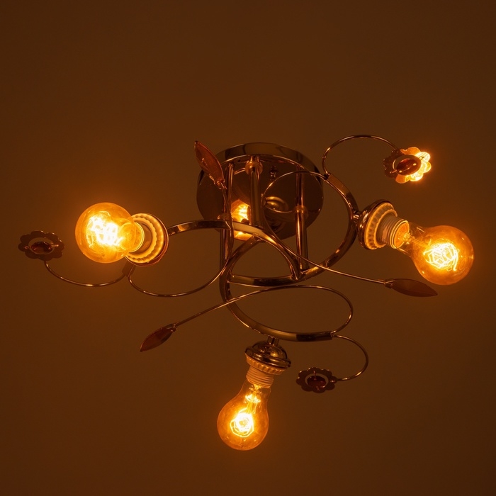 Люстра Люстра "Эбби" бп 3х40Вт Е27 Золото МОДЕЛЬ: 2612374