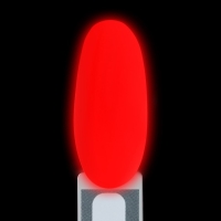 Гель лак для ногтей, «GLOW IN THE DARK», 3-х фазный, 8мл, LED/UV, люминесцентный, цвет алый (46)