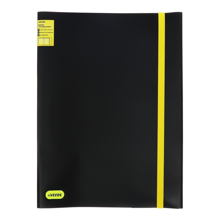 Папка 40 вкладышей А3 500мкм deVENTE MonoChrome фактура, клапан на резинке, черная Папка 40 вкладышей А3 500мкм deVENTE MonoChrome фактура, клапан на резинке, черная
