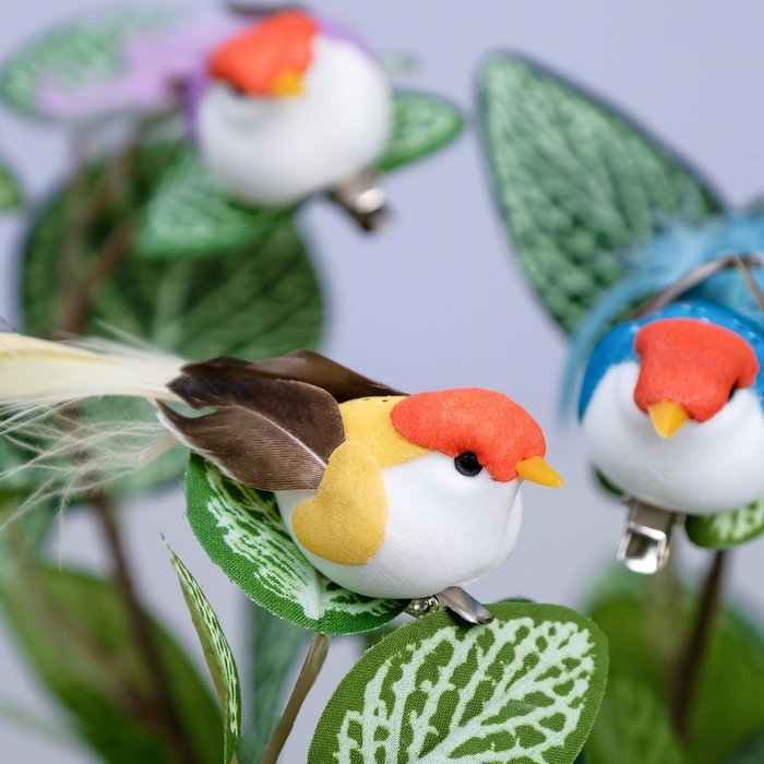 Декор на прищепке Декор на прищепке "Птица", микс, 12 х 3 х 3 см