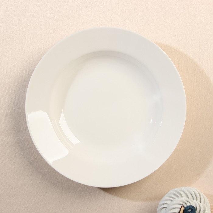 Тарелка фарфоровая глубокая City, d=20 см, 500 мл, белая