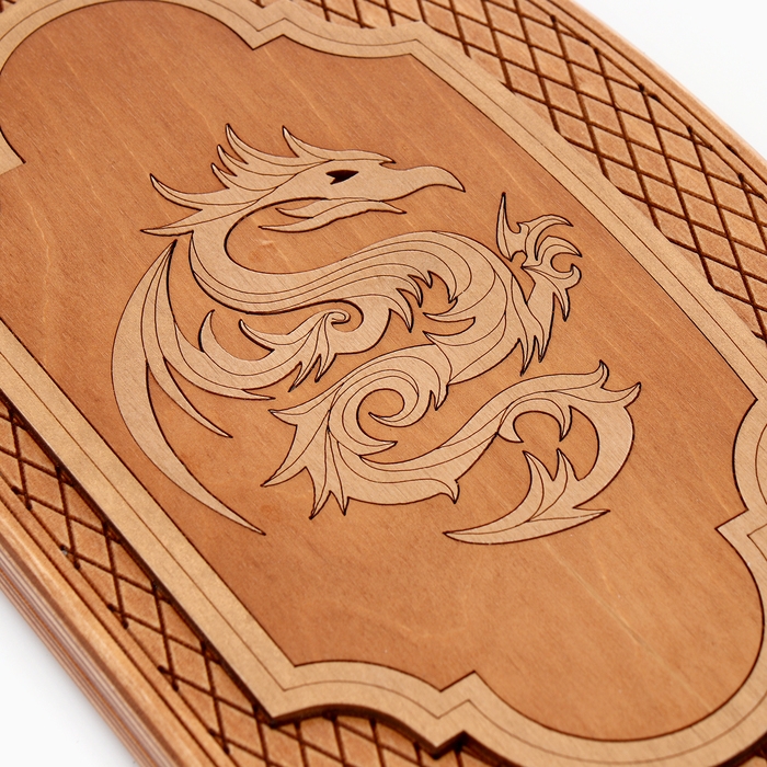 Нарды деревянные большие, резные, настольная игра Нарды деревянные большие, резные, настольная игра "Дракон", 45 х 45 см