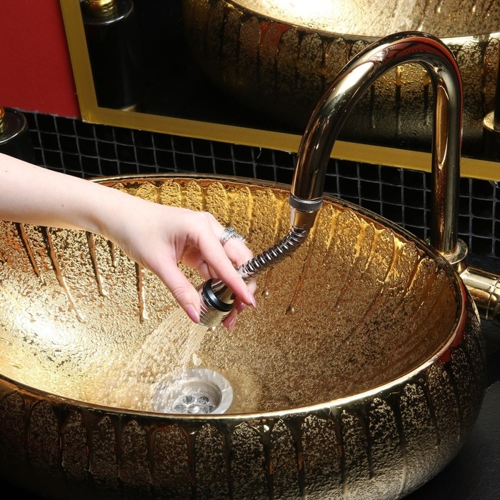 Аэратор ZEIN, регулировка потока, на гибком шланге, 160 мм, универсальный, пластик Аэратор ZEIN, регулировка потока, на гибком шланге, 160 мм, универсальный, пластик