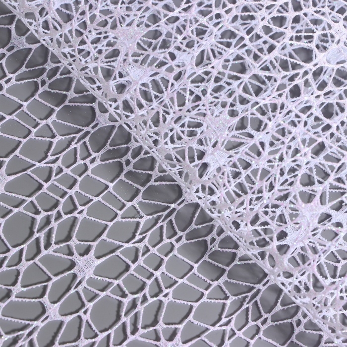 Упаковка для цветов  Упаковка для цветов "Паутинка с глиттером" белая 48 см х 4,5 м