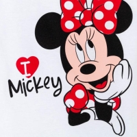 Футболка "Minnie 2", Минни Маус, р. 28, рост 86-92 см, белый