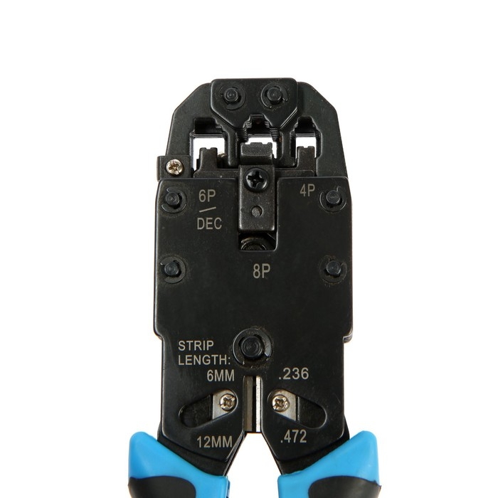 Кримпер ТУНДРА, для обжима клемм RJ-45 8P, RJ-12 6P, RJ-10 4P, вертикальный обжим Кримпер ТУНДРА, для обжима клемм RJ-45 8P, RJ-12 6P, RJ-10 4P, вертикальный обжим