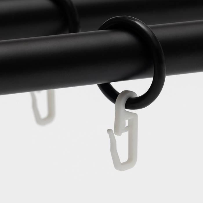 Карниз двухрядный кованый, 160-300 см, телескопический, металл, черный Карниз двухрядный кованый, 160-300 см, телескопический, металл, черный