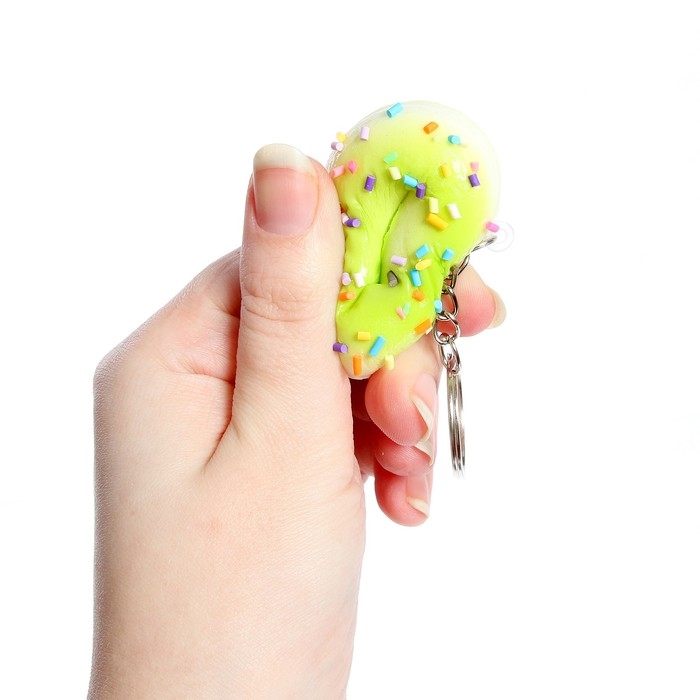 Сквиши «Пончик», на брелоке, цвета МИКС