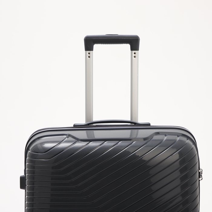 Чемодан большой 100 л (L), отдел на молнии, кодовый замок, 4 колеса, цвет тёмно-серый Чемодан большой 100 л (L), отдел на молнии, кодовый замок, 4 колеса, цвет тёмно-серый