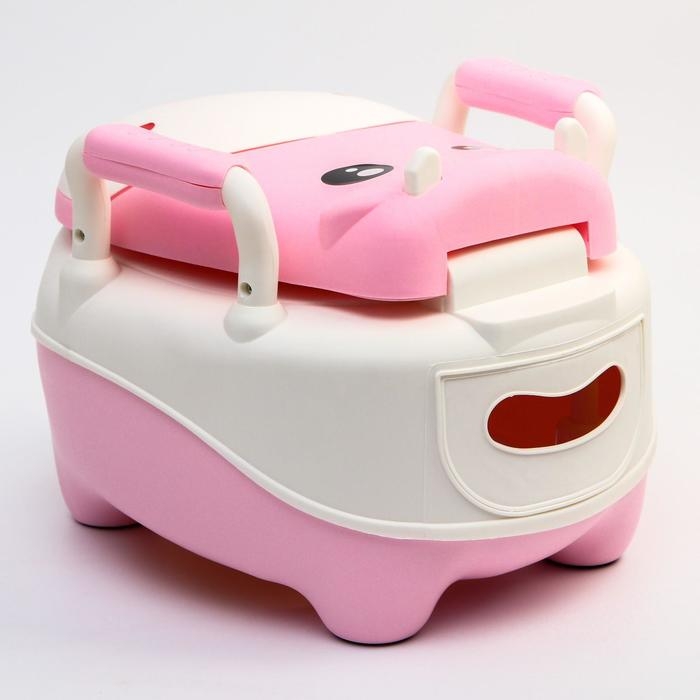 Горшок детский «Бегемотик», цвет белый/розовый Горшок детский «Бегемотик», цвет белый/розовый