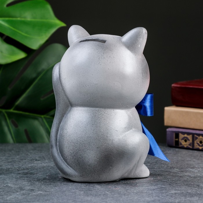 Копилка Копилка "Серый кот Кругляш" 17см