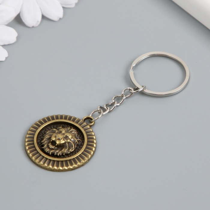 Брелок металл Брелок металл "Лев на щите" МИКС 3,6х3,2х0,3 см