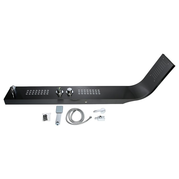 Душевая панель ZEIN B-14, 4-х функциональная, нержавеющая сталь, черный Душевая панель ZEIN B-14, 4-х функциональная, нержавеющая сталь, черный