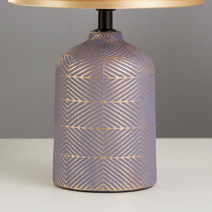 Настольная лампа Настольная лампа "Гелия" Е27 40Вт баклажановый-золотой 20х20х32 см