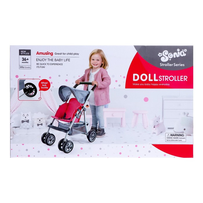 Коляска для кукол, металлический каркас, летняя Коляска для кукол, металлический каркас, летняя