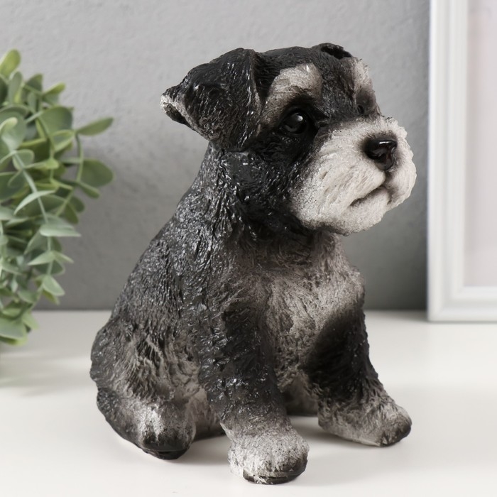 Копилка Копилка "Щеночек Миттель" высота 17 см, ширина 11,5 см, длина 16,5 см черно-белый