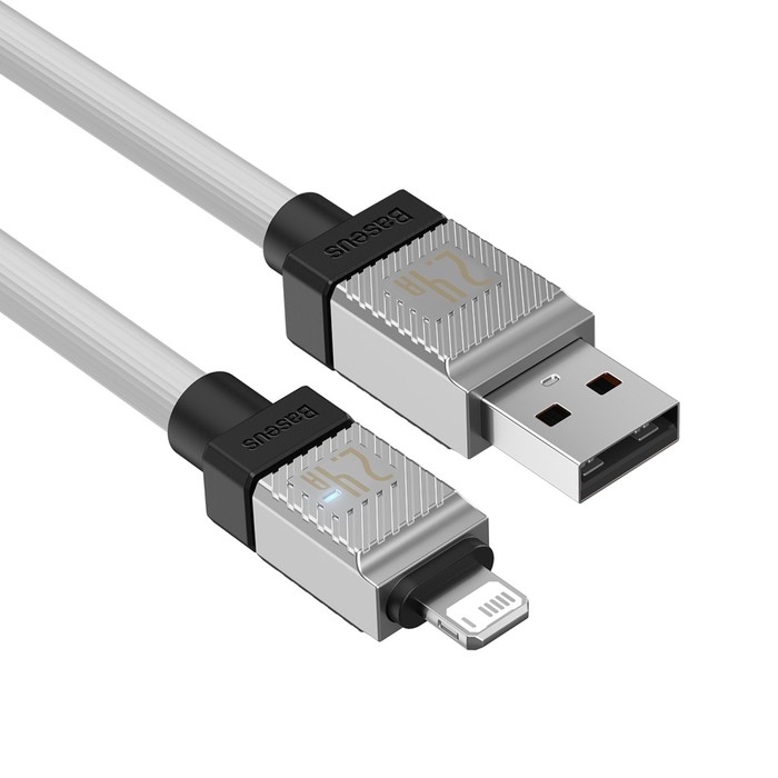 Кабель Baseus, Lightning - USB, 2.4 А, 2 м, белый Кабель Baseus, Lightning - USB, 2.4 А, 2 м, белый
