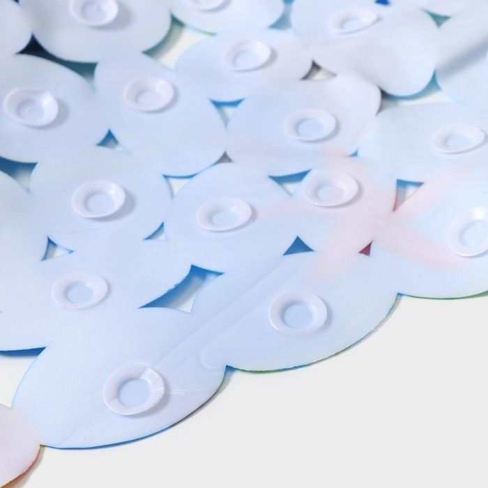 Коврик противоскользящий в ванну на присосках Доляна «Лагуна», 35×69 см