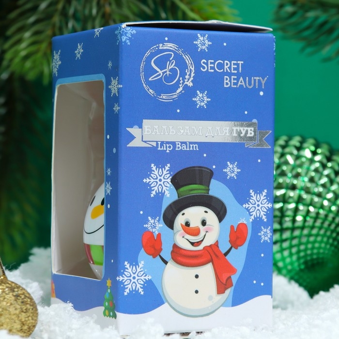 Новый год. Бальзам для губ «Новогодний снеговик», лимитированный Новый год. Бальзам для губ «Новогодний снеговик», лимитированный
