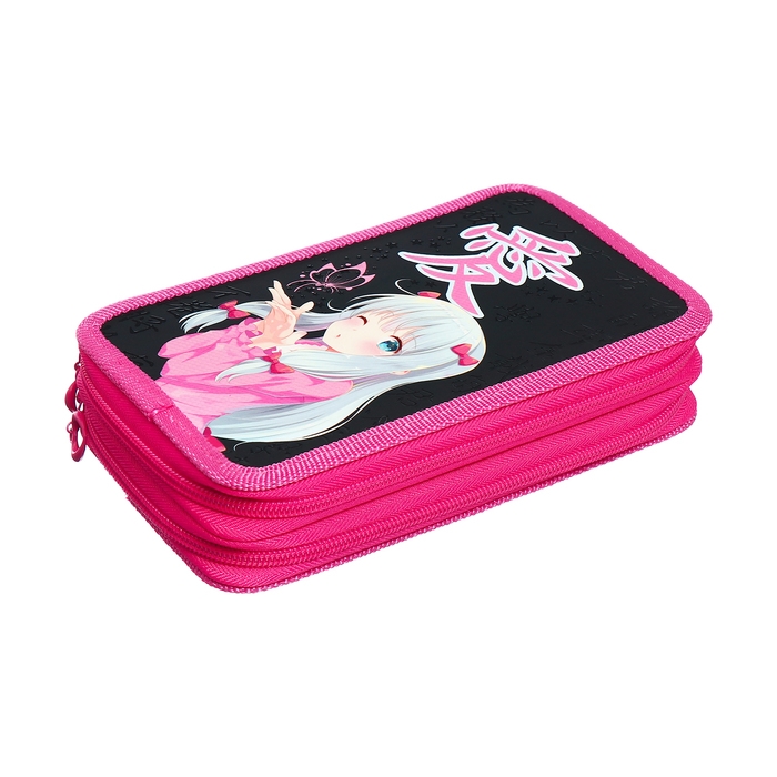 Пенал 2 секции 110*190 лам.кар ПКК 11-19 3D лак дев Пенал 2 секции 110*190 лам.кар ПКК 11-19 3D лак дев "Аниме с бабочкой" 72966