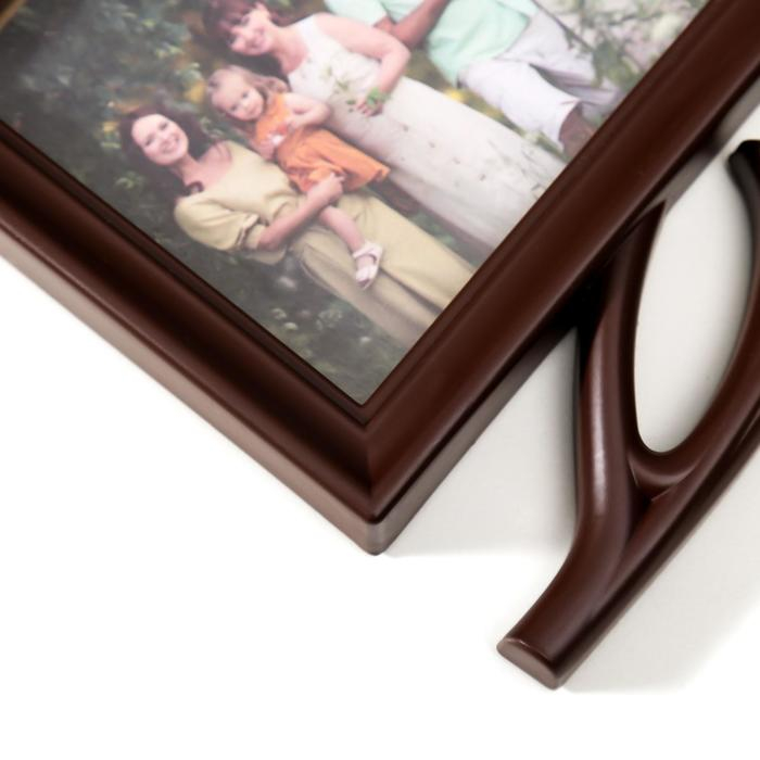 Фоторамка-коллаж Фоторамка-коллаж "С сердцем" на 5 фото, орех (пластиковый экран)