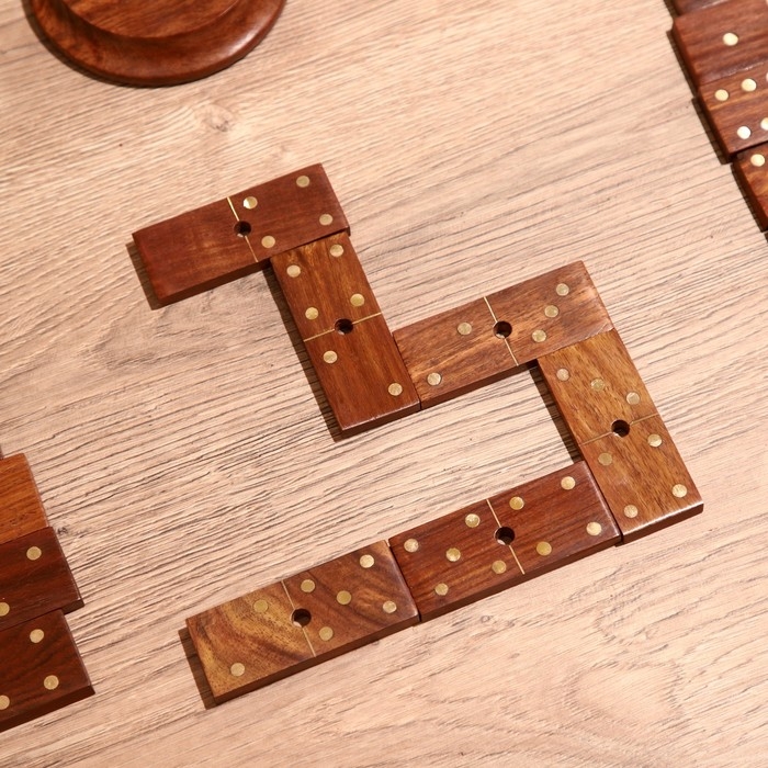 Игра настольная  Игра настольная "Домино" 11х11х27 см, манговое дерево