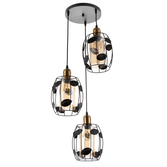 Светильник BayerLux Светильник BayerLux "Лаура" 3хE27 40Вт черный 32х32х100 см