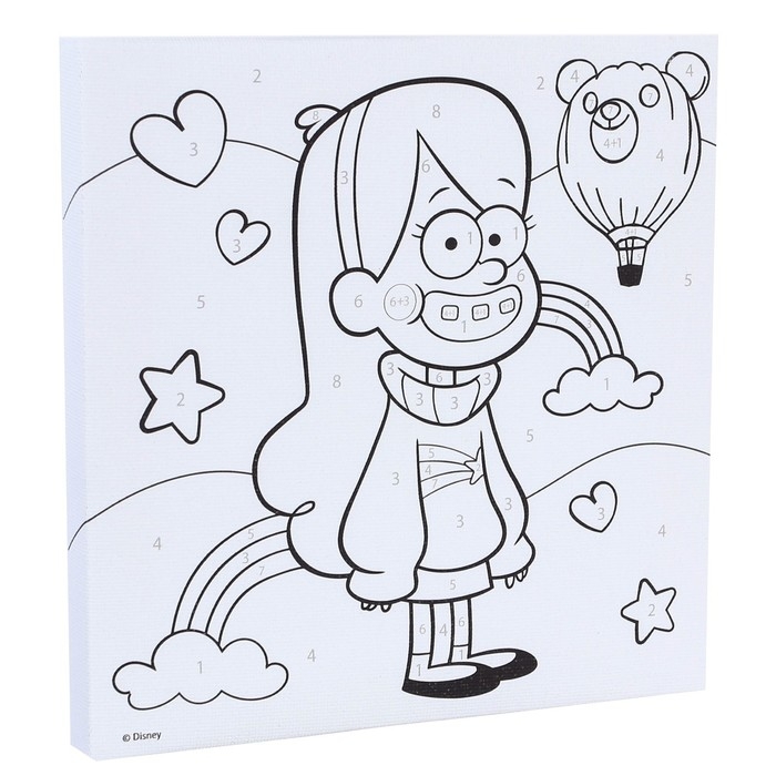 Картина по номерам для детей "Мэйбл" 15х15 см, Гравити Фолз