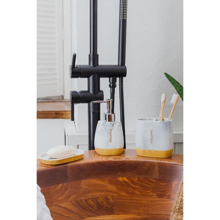 Набор аксессуаров для ванной комнаты For, 3 предмета (дозатор 150 мл, мыльница, стакан) Набор аксессуаров для ванной комнаты For, 3 предмета (дозатор 150 мл, мыльница, стакан)