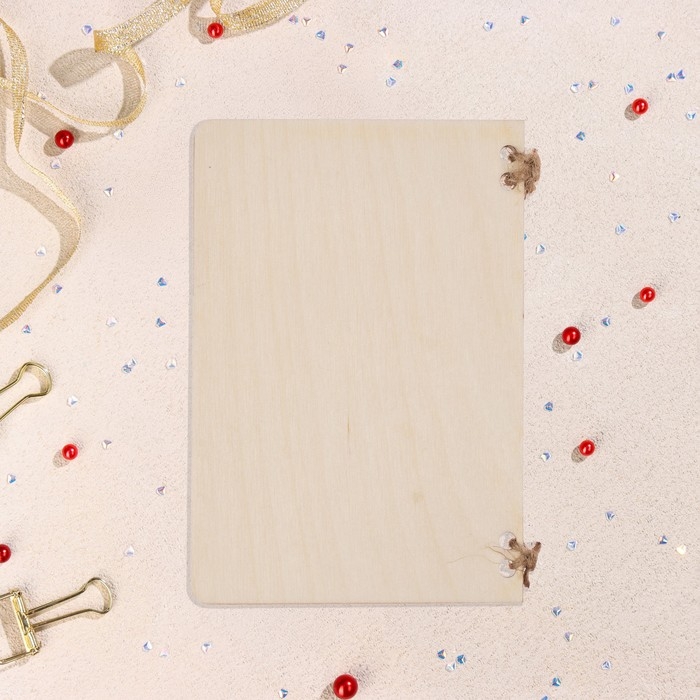 Деревянная открытка  Деревянная открытка "Love" ручная работа, светлый, бабочки, 12х8 см