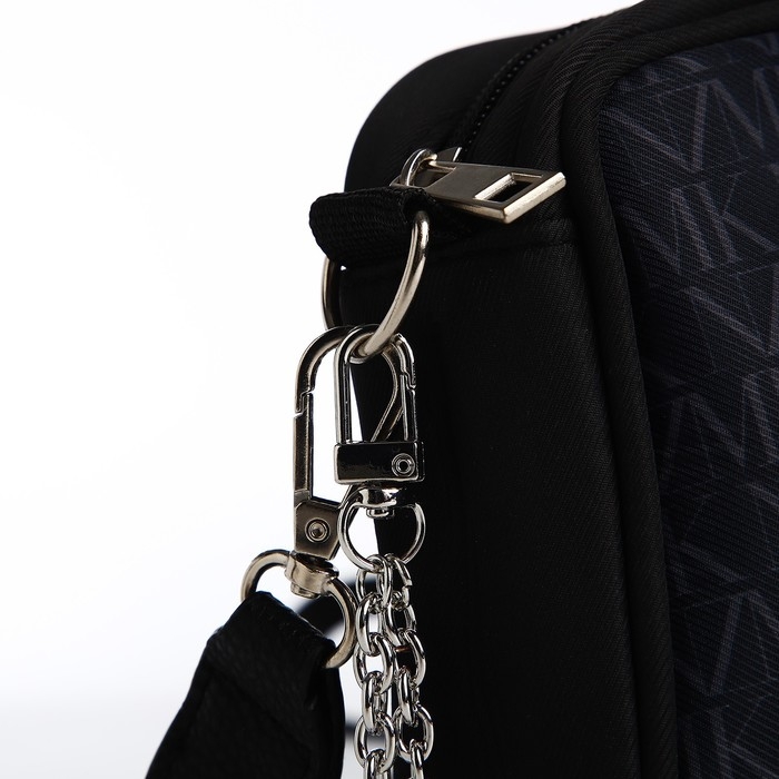 Сумка женская текстильная NK, 19х14х6 см, чёрный цвет Сумка женская текстильная NK, 19х14х6 см, чёрный цвет