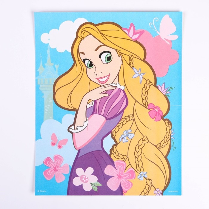 Набор для творчества: фреска песком с блёстками (9 цветов), Набор для творчества: фреска песком с блёстками (9 цветов), "Рапунцель", Принцессы