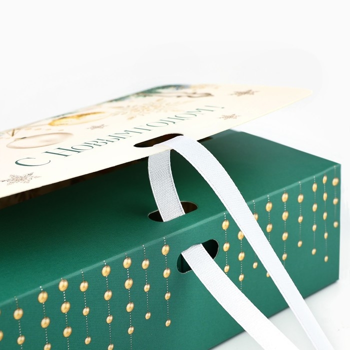 Коробка подарочная новогодняя складная двухсторонняя «Новогодние шары», 16.5 х 12.5 х 5 см, Новый год