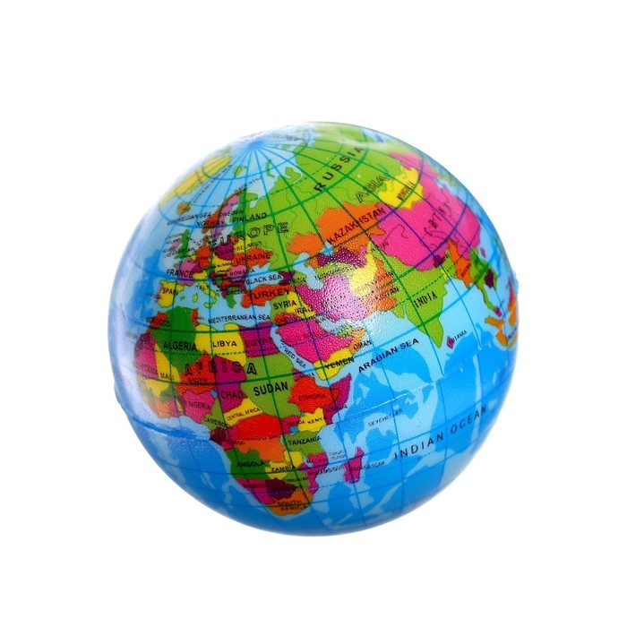 Мяч детский мягкий «Глобус», в шоубоксе Мяч детский мягкий «Глобус», в шоубоксе