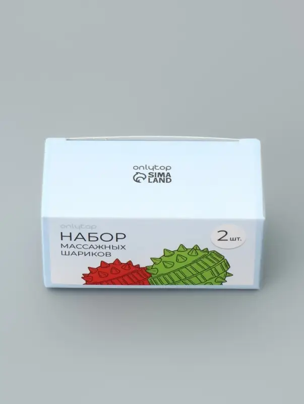 Массажёры для рук и ног, d=3.5 см, 2 кольца, зелёный/красный