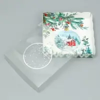 Коробка для кондитерских изделий с PVC крышкой &laquo;Зима&raquo;, 15 х 15 х 3 см