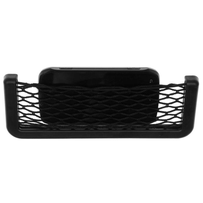 Карман-сетка под телефон TORSO, на клейкой ленте, 14,5 х 8 см, чёрный Карман-сетка под телефон TORSO, на клейкой ленте, 14,5 х 8 см, чёрный