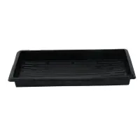 Поддон для рассады, 55&times;30&times;5.6 см, пластик, чёрный, дно МИКС, Greengo