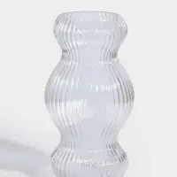Ваза для цветов &laquo;Дуайт&raquo; 25&times;12.5 см, стекло, прозрачная