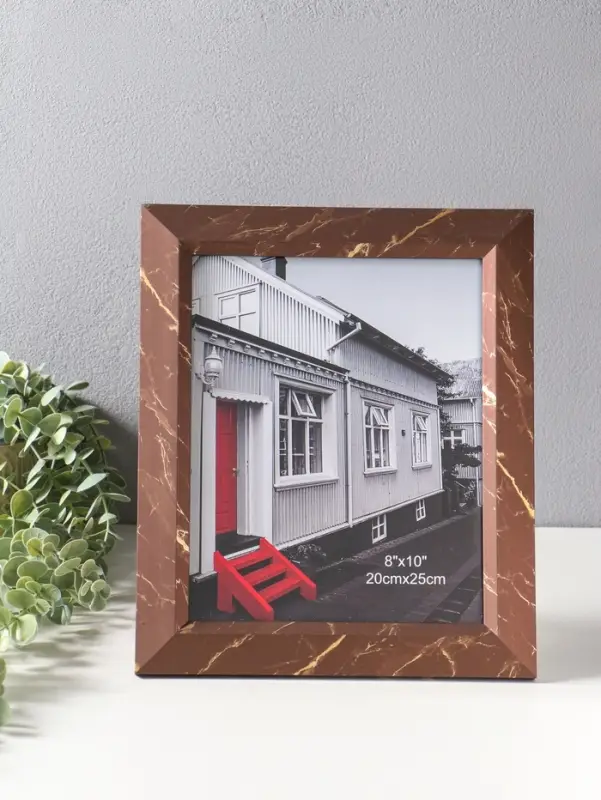 Фоторамка пластик 20х25 см "Гедеон" шоколад с золотом 32х28х2 см