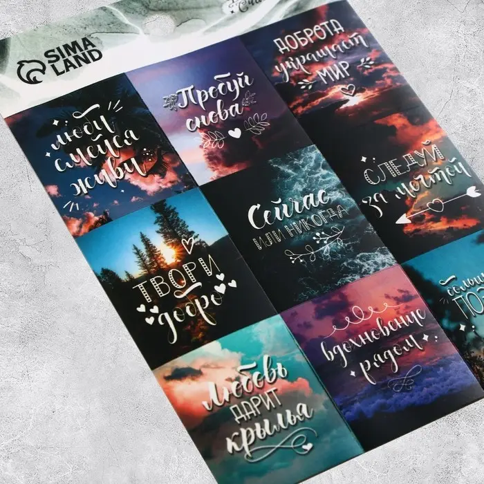 Наклейки детские бумажные, набор, «Вдохновение», 11 х 15.5 см, 5 листов