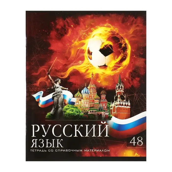 Набор предметных тетрадей Calligrata &laquo;Футбол&raquo;, 10 предметов, 48 листов, со справочным материалом, обложка из мелованного картона, блок офсет