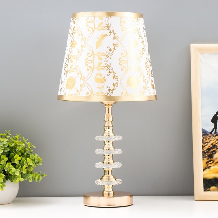 Лампа настольная Лампа настольная "Бирма" 1x60Вт E27 золото 20х20х40см