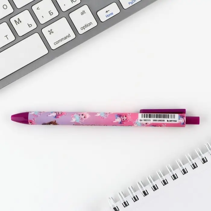 Ручка шариковая, синяя автоматическая матовая, 0.7 мм «Кавай» Ручка шариковая, синяя автоматическая матовая, 0.7 мм «Кавай»