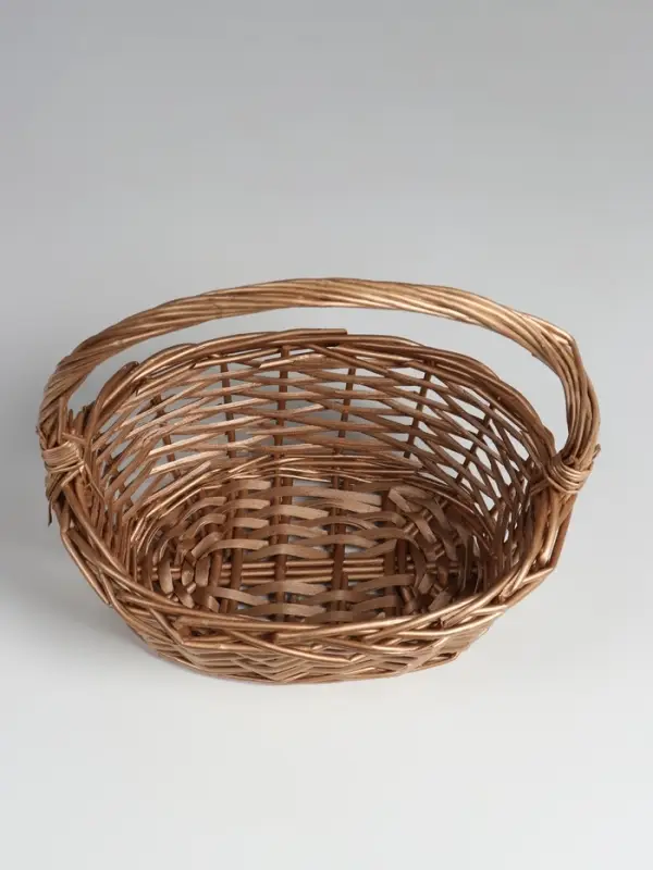 Корзина плетёная для хранения &laquo;Фональ&raquo;, лоза, с ручкой, коричневая, набор 3 шт.