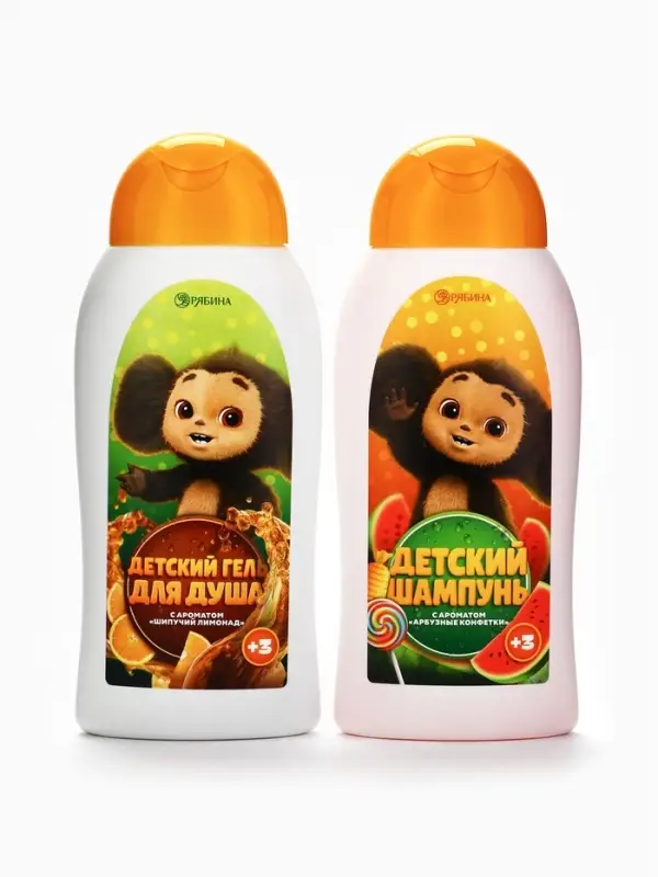 Детский гель для душа, аромат: шипучий лимонад, 300 мл, Чебурашка