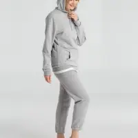 Толстовка с капюшоном унисекс Hoodie, серый меланж, размер XS